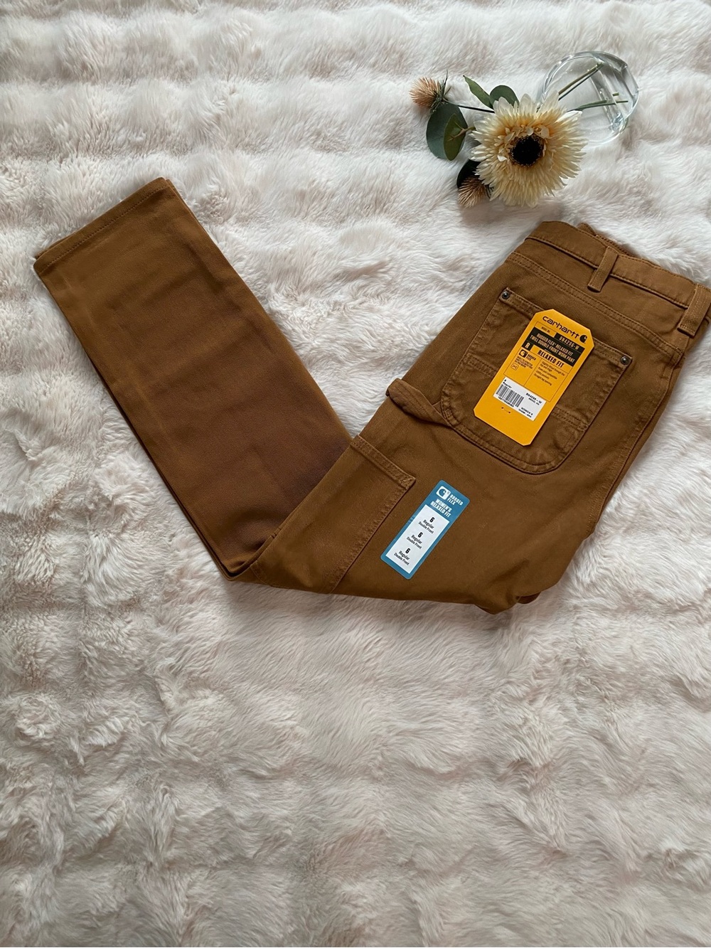 Carhartt Women's Brown Straight-Leg Utility Pants